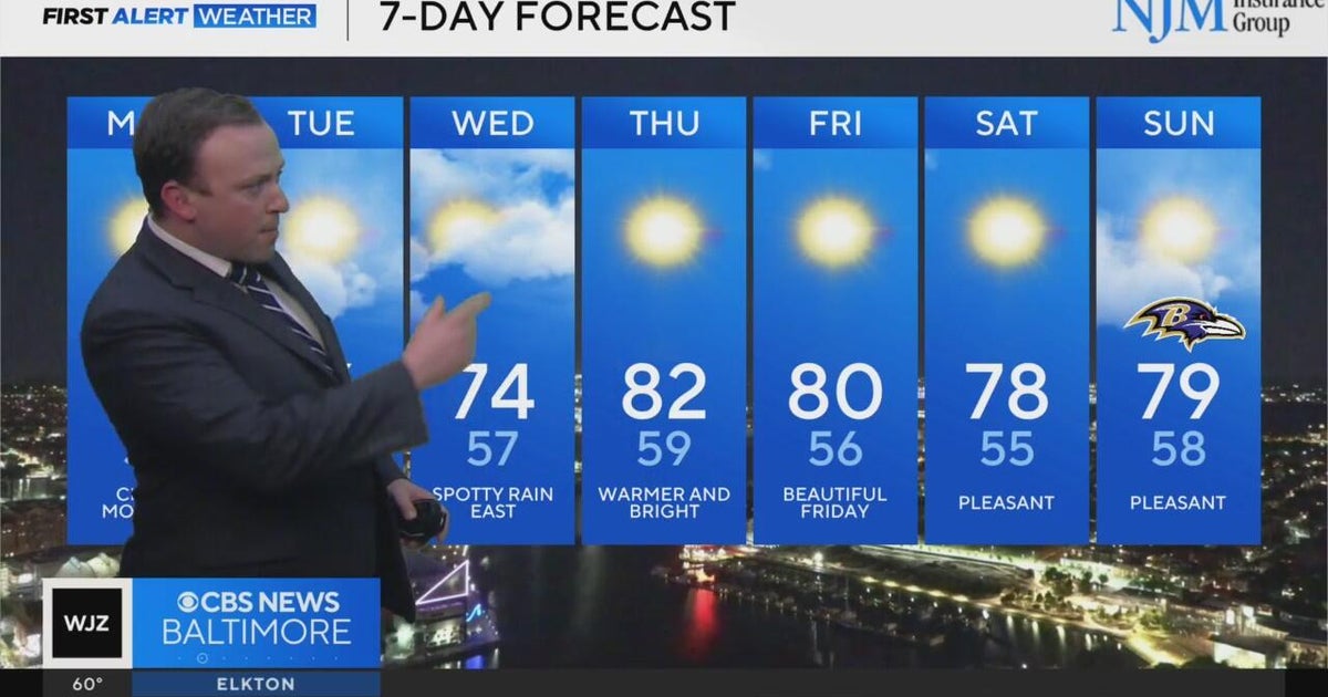 Cooler temperatures in Maryland to start workweek - CBS Baltimore