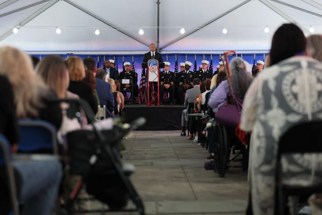 NYC Mayor Adams Attends Ceremony At FDNY Headquarters Ahead Of 9/11 Anniversary 