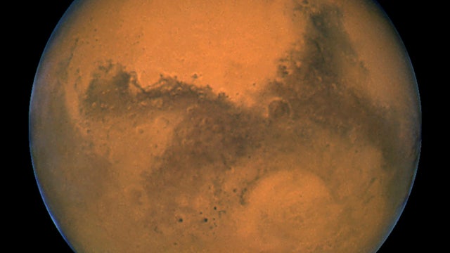 NASA's Hubble Space Telescope snapped a picture of Mars on Aug. 27, 2003. 