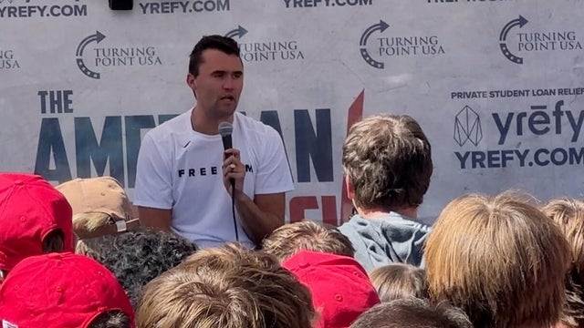 Charlie Kirk speaking at Utah Valley University event 