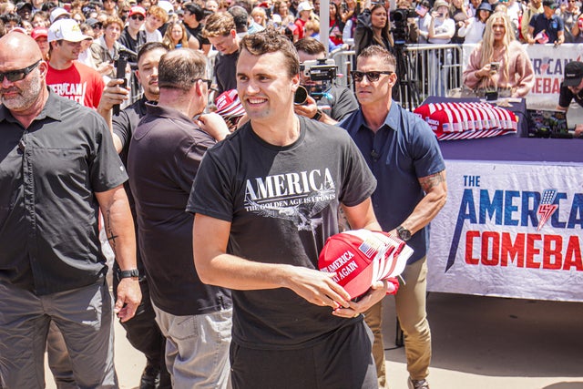 Charlie Kirk at an event in San Diego 
