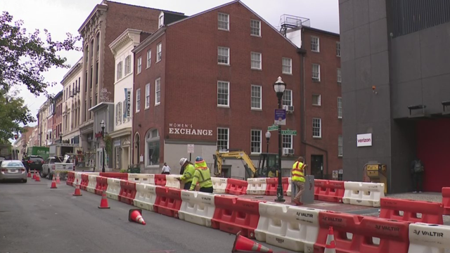 N Charles Street Closure in Baltimore 