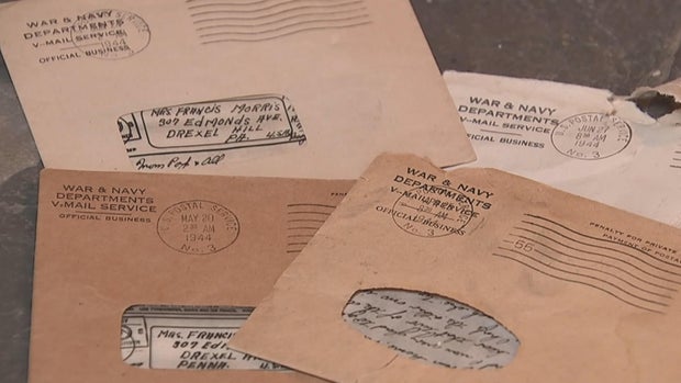 Three letters from Jimmy Morris to his family, sent during World War II