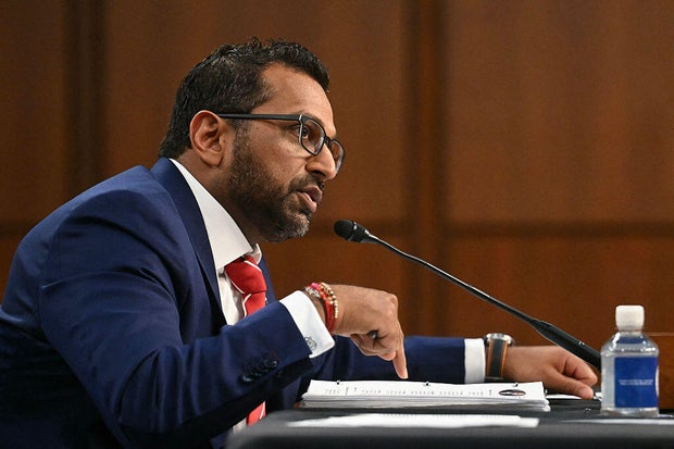 FBI Director Kash Patel testifies before the Senate Judiciary Committee at the U.S. Capitol in Washington, D.C., on Sept. 16, 2025. 