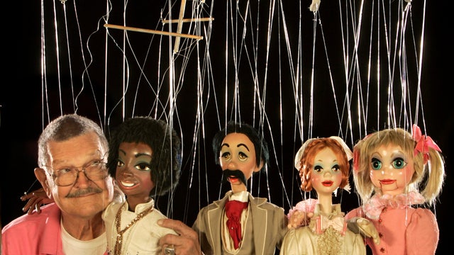 Bob Baker, 84, owner and creator of the Bob Baker Marionette Theatre in Los Angeles, is photographe 