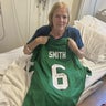 How DeVonta Smith and his fiancée helped surprise a cancer patient 