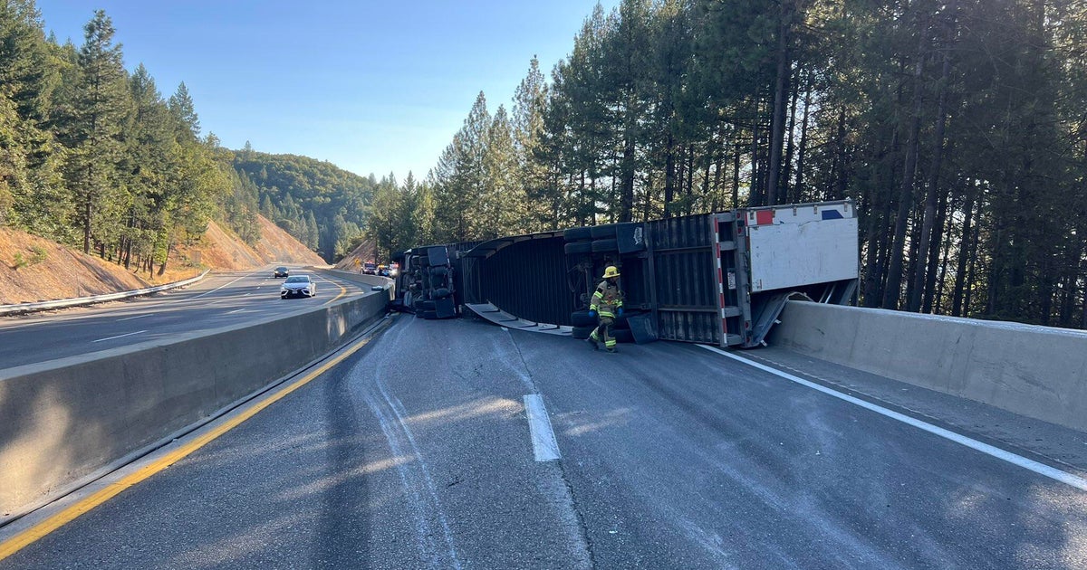 Big rig crash shuts down westbound I-80 near Colfax in Northern ...
