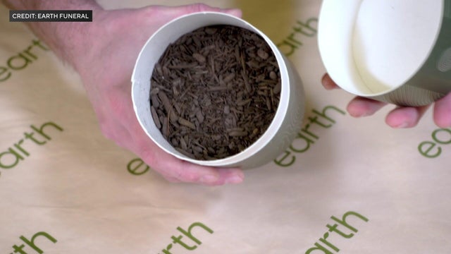 Soil made from human composting 