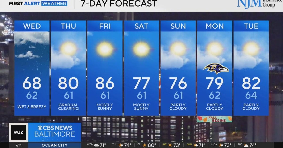 Rain resumes on Wednesday in Maryland - CBS Baltimore