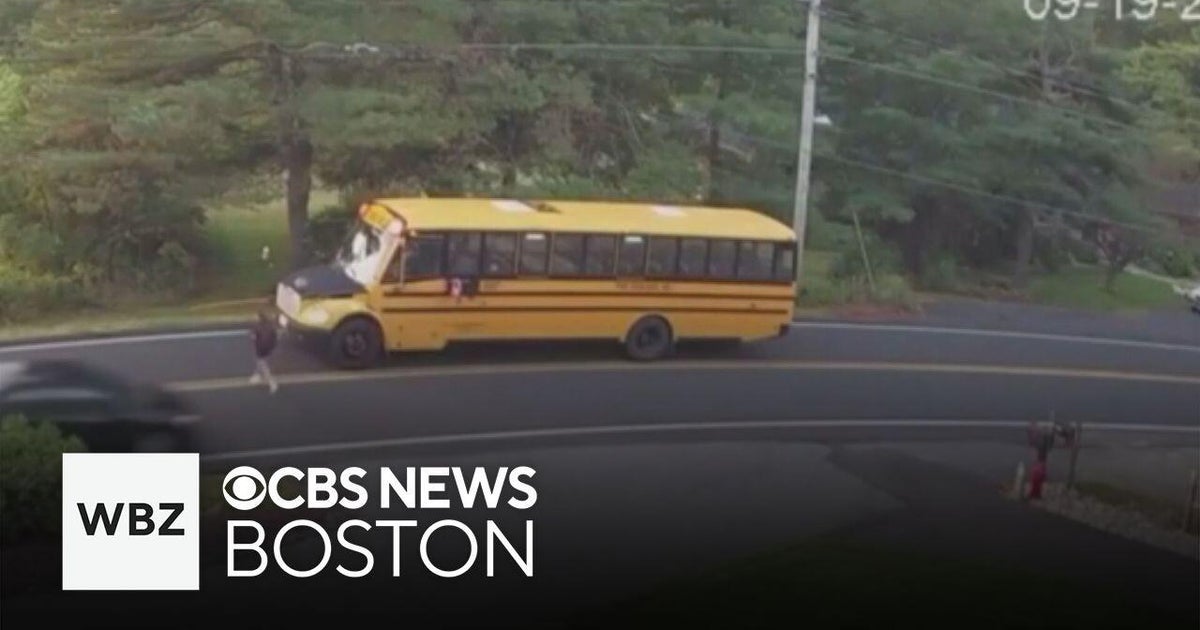 Video shows car nearly hitting student crossing street to bus in Hadley ...