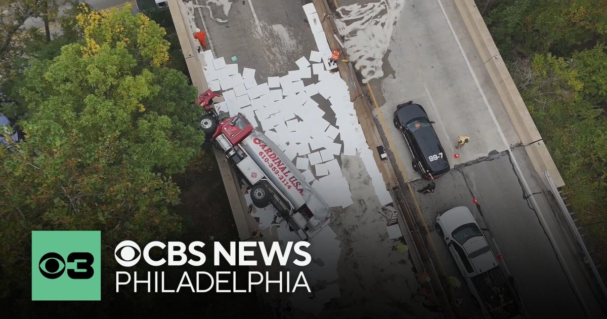 Overturned tanker truck on Media Bypass causes traffic delays ...