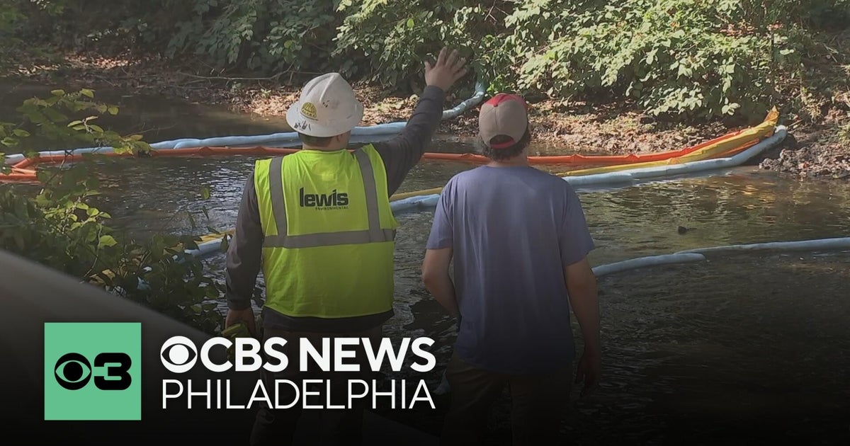 Tanker truck oil spill cleanup continues in Delaware County, Pa ...