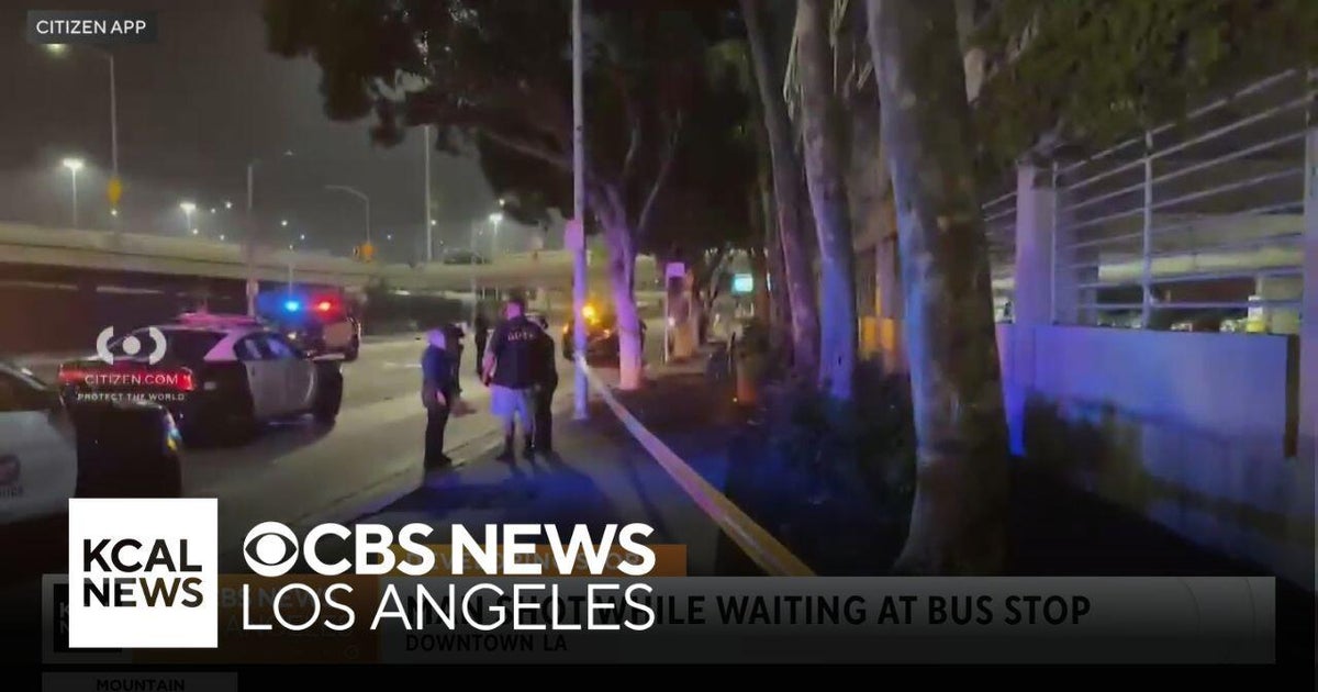 Man shot while waiting at downtown LA bus stop - CBS Los Angeles