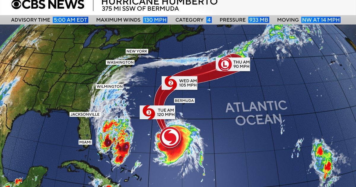 Houberto is likely to bring a dangerous surf there is much to the eastern coast this week. Maps showage its path for predictions.