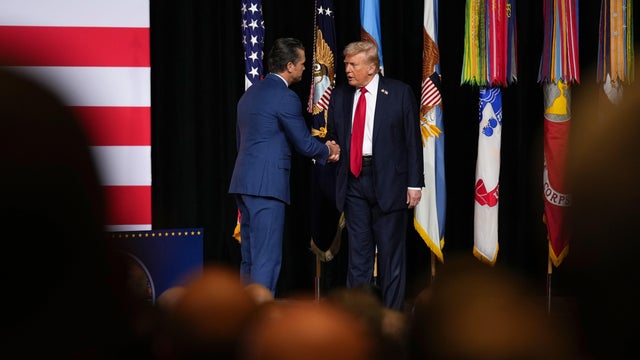 President Trump And Pete Hegseth Address U.S. Senior Military Leaders At Quantico 
