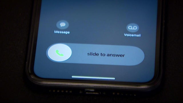 "slide to answer" bar on cellphone 