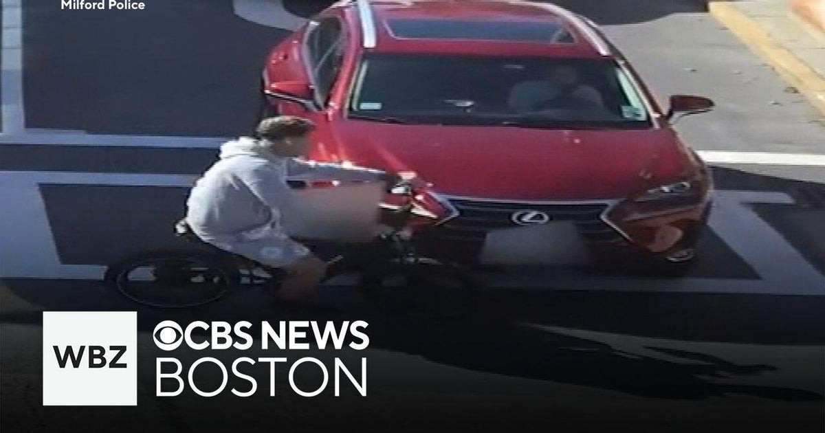 Teen e-bike rider charged after being hit by car in Milford - CBS Boston
