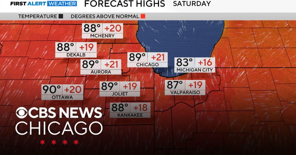 Near record warmth ahead for the weekend - CBS Chicago