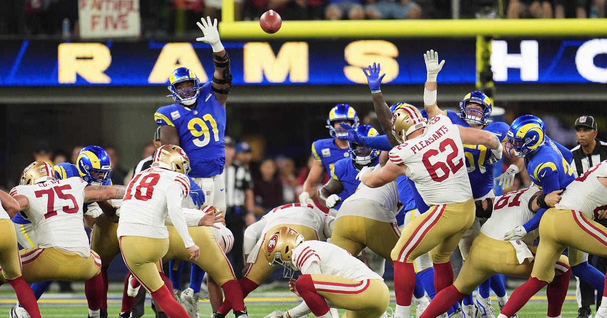 Short-handed 49ers stop Rams on downs in OT, winning 26-23 - CBS San ...