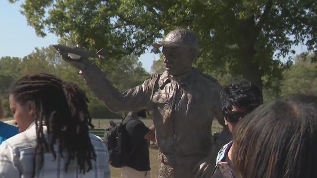 Tuskegee Airman statue that was stolen now reinstalled in Detroit 