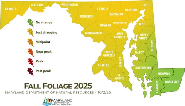 Maryland Fall Foliage Report 10/2/25 