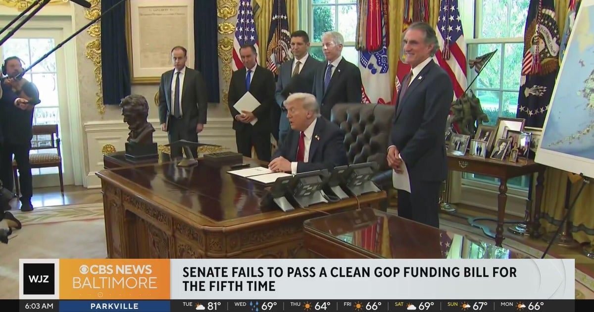 Senate fails to pass a clean GOP funding bill for the fifth time - CBS ...