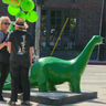 Beloved dinosaur returned to Brentwood gas station after it was stolen in September 