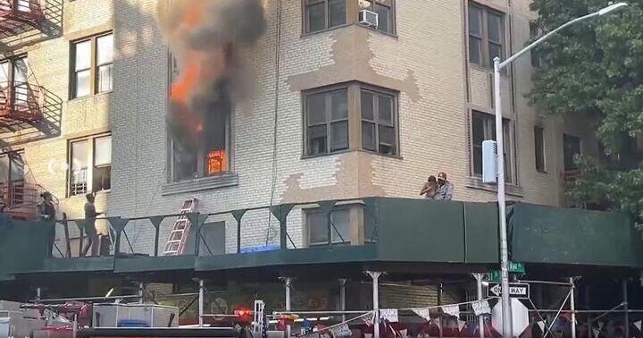 Video shows Bronx residents help save lives during apartment fire that ...