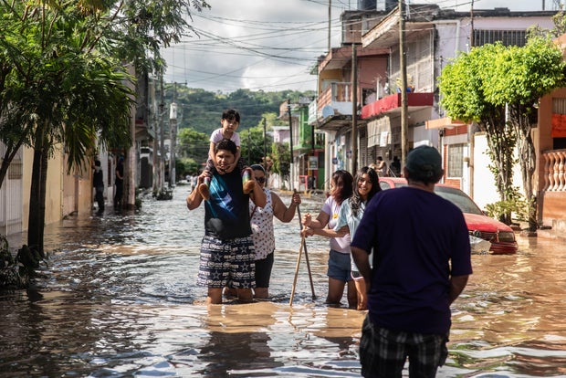 Heavy Rains Cause A Big Flood In Poza Rica