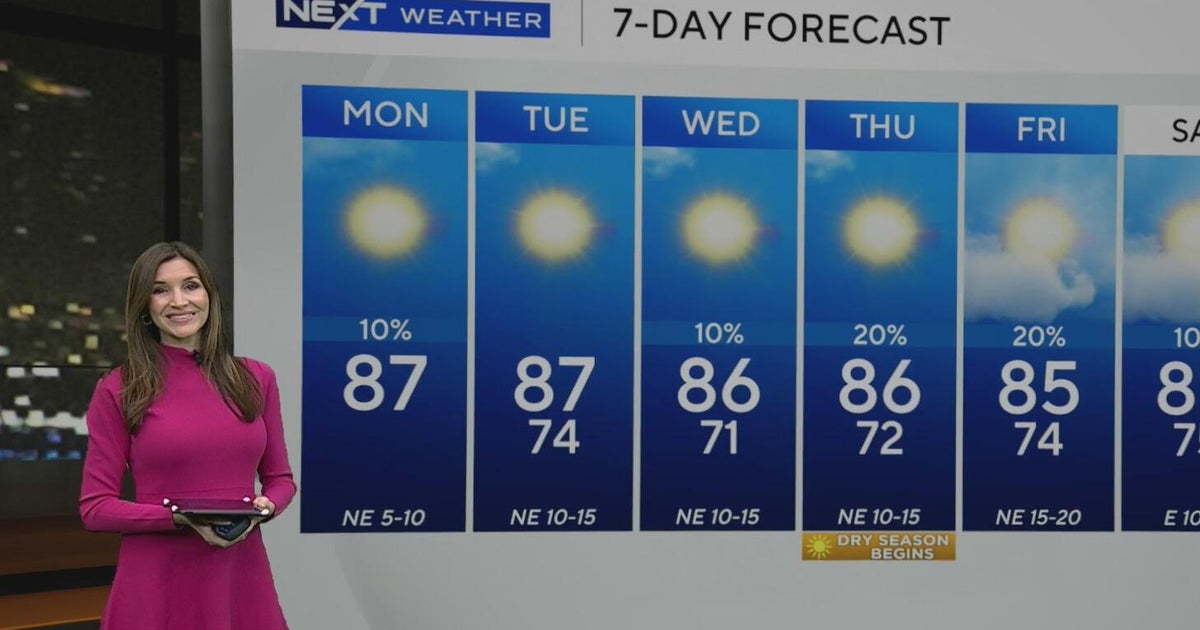 Comfortable mornings with temperatures in the upper 80s expected across South Florida this week
