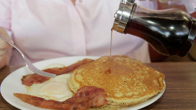 A plate of pancakes at Jimmy's Place restaurant. 