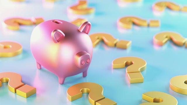 Piggy Bank And Question Mark 