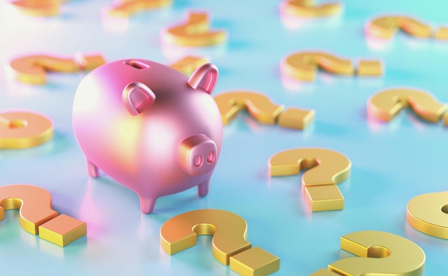 Piggy Bank And Question Mark 