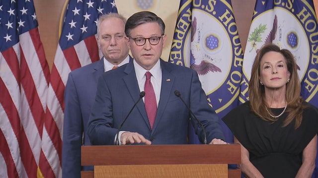 House Speaker Mike Johnson holds a news conference at the Capitol on Friday, Oct. 17, 2025. 