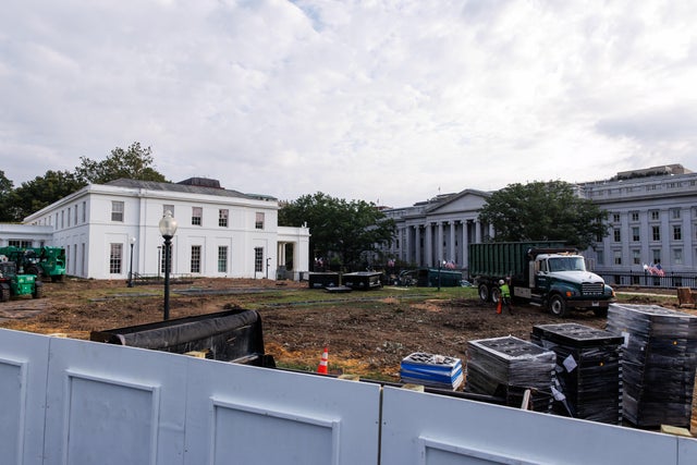 Construction Continues On White House Ballroom 