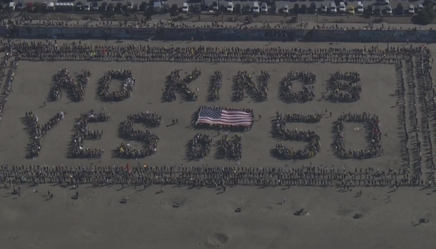 No Kings protest at Ocean Beach 