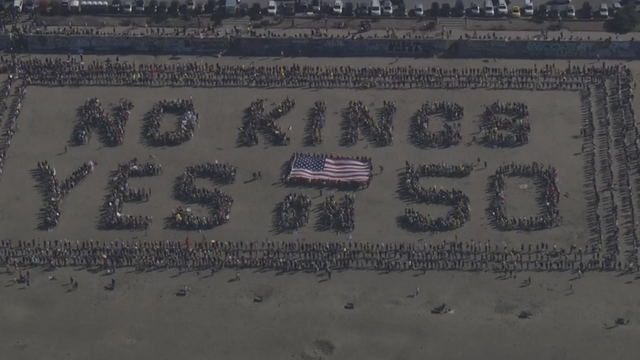 No Kings protest at Ocean Beach 