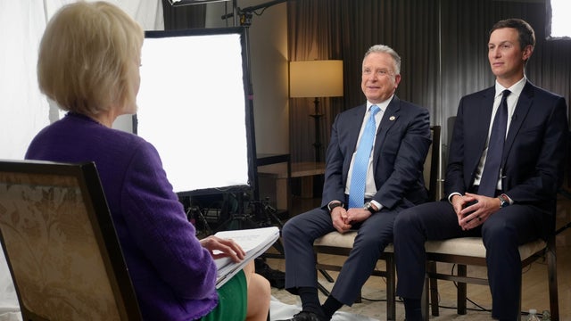 Lesley Stahl, Steve Witkoff and Jared Kushner 