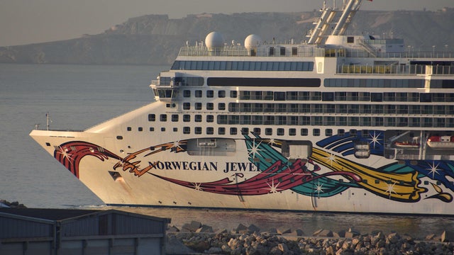 Norwegian Jewel cruise ship arrives in the French 