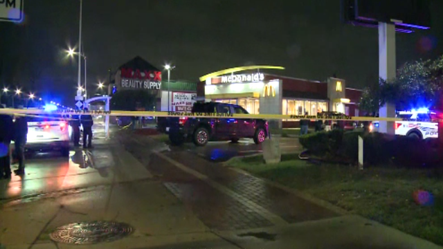 Police lights at a crime scene 