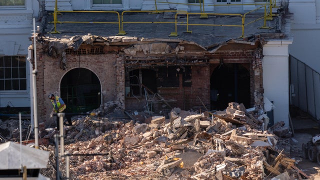 White House East Room Demolition Continues For Trump Ballroom Construction
