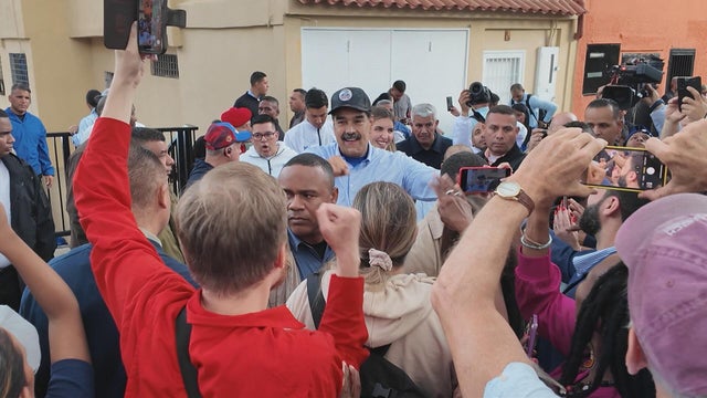 President Nicolás Maduro at a rally