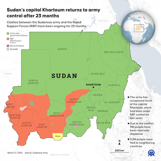 Sudan's capital Khartoum returns to army control after 23 months