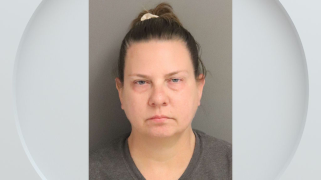 Blue police lights on a car 