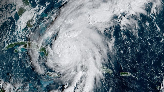 Hurricane Melissa is seen in a satellite image captured at 8:50 a.m. EDT, Oct. 29, 2025. 