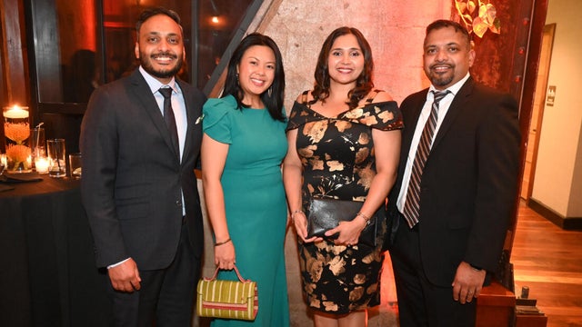 People pose for photos at the 2026 gala for the National Liberty Museum