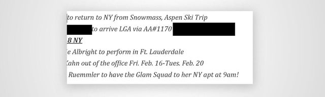 Epstein calendar entry