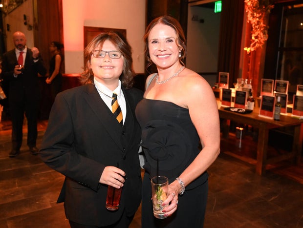 People pose for photos at the 2026 gala for the National Liberty Museum