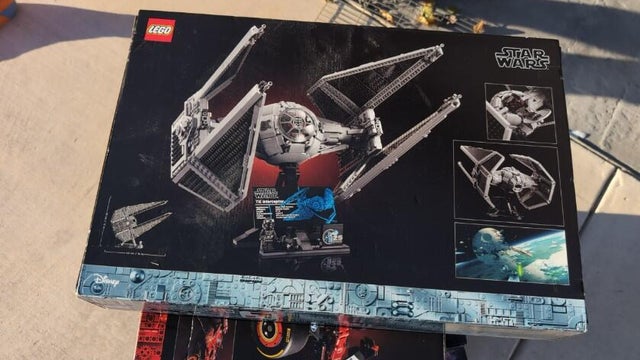 Blue police lights on a car 