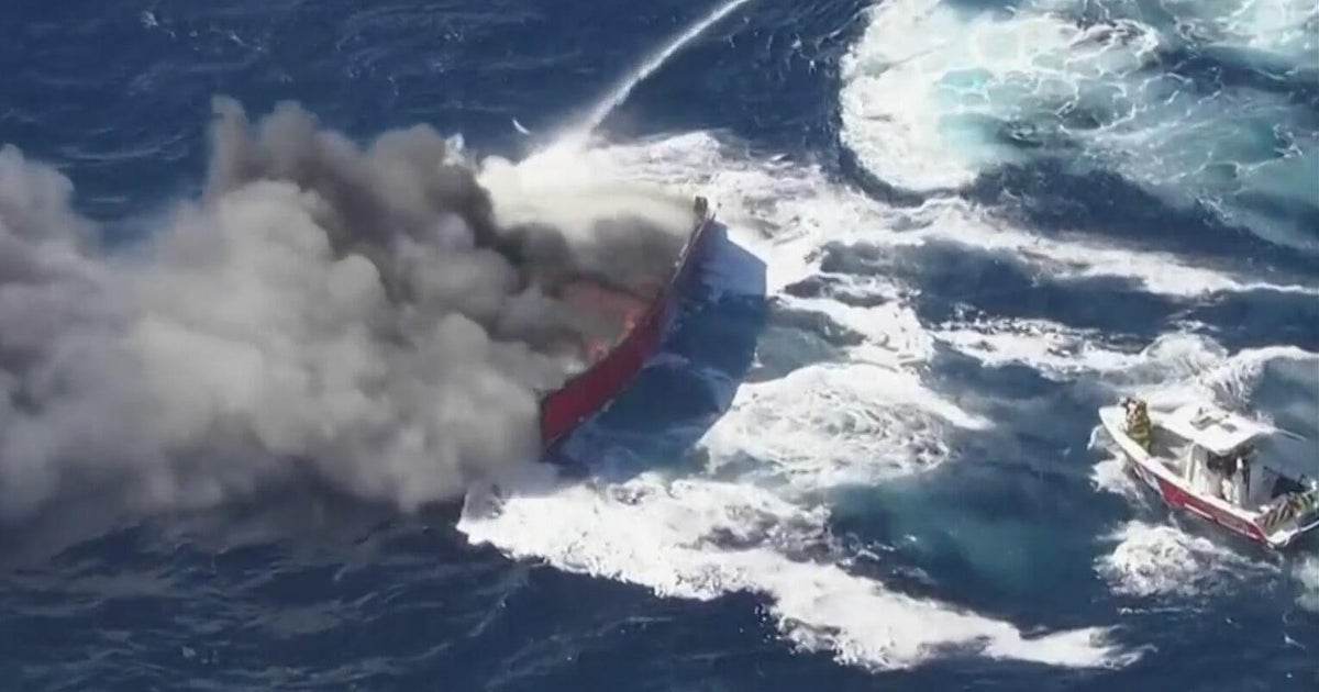 Good Samaritan, U.S. Coast Guard help rescue 2 men after boat catches fire near Hollywood Beach